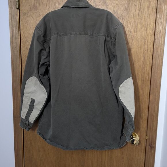 Woolrich Men's  Shooting Hunting Shirt - Reinforced Shoulder- Green/Khaki  MED - Picture 3 of 6